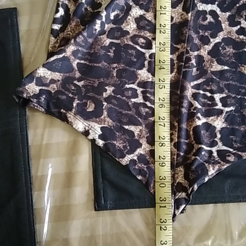 Robert Louis Sleeveless Leopard Print Tie-Neck Top - Brown - Picture 10 of 10